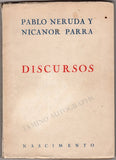Neruda, Pablo - Signed Book "Discursos" 1962
