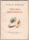 Neruda, Pablo - Signed Book "Tercera Residencia" 1964