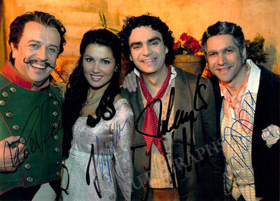 Netrebko, Anna - Villazon, Rolando - D`Arcangelo, Ildebrando - Nucci, Leo - Signed Photo in Elisir