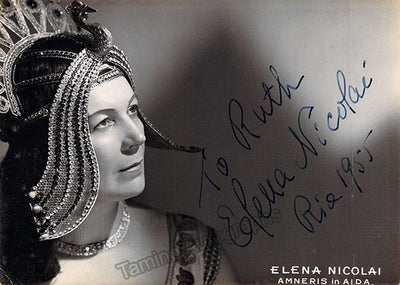 NICOLAI, Elena (Various Autographs)