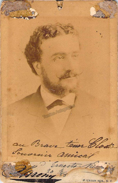 Nicolini, Ernesto - Signed Cabinet Photograph 1883