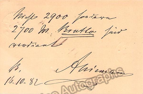 Niemann, Albert - Signed Postcard 1882 - Tamino