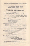 Nikisch, Arthur - Boston Symphony Orchestra - 6 Concert Programs 1891-1893
