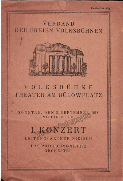 Nikisch, Arthur - Program Lot 1895-1920