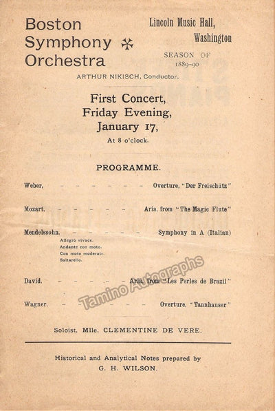 Nikisch, Arthur - Set of 2 Unsigned Programs 1889-1893