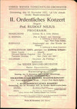 Nilius, Rudolf - Lot of 5 Programs Vienna 1927-1928