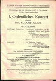 Nilius, Rudolf - Lot of 5 Programs Vienna 1927-1928
