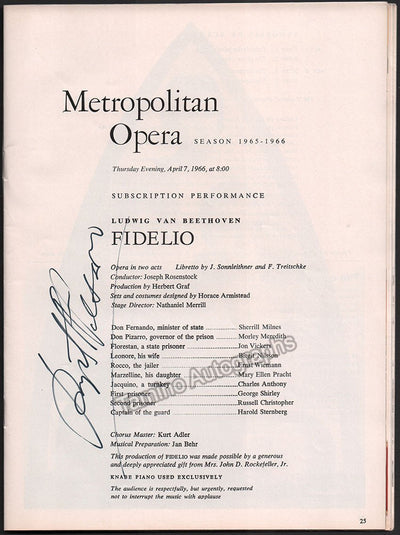 Nilsson, Birgit - Signed Program 1966
