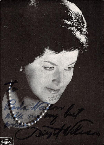 NILSSON, Birgit (Various Autographs)