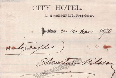 Nilsson, Christine  - Signed Album Page + Portrait