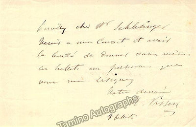 Nissen, Henriette - Autograph Note Signed