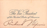 Nixon, Richard - Signed Card as Vice President