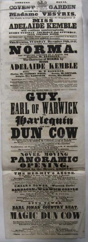 Norma - Covent Garden Playbill year 1841 with Adelaide Kemble