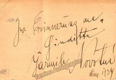 Novotna, Jarmila - Signed Postcard