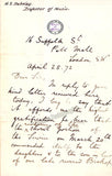 Oakeley, Herbert Stanley - Autograph Letter Signed 1872