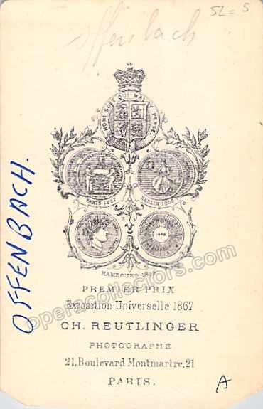 Offenbach, Jacques - Carte de Visite by Ch. Reutlinger, Paris - Tamino