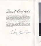 Oistrakh, David - Oistrakh, Igor - Sargent, Malcolm - Signed Program Royal Albert Hall 1961