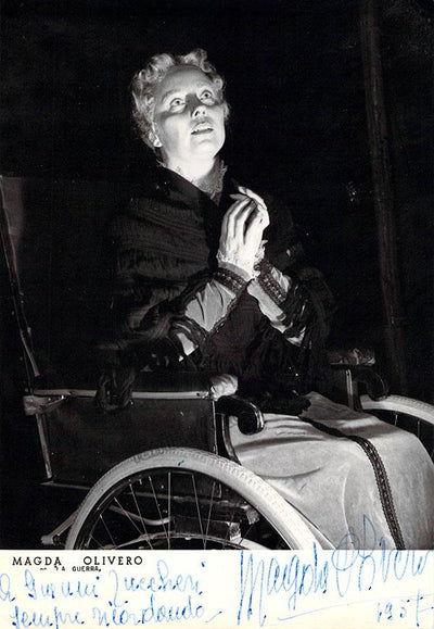 Olivero, Magda - Signed Photo in La Guerra, World Premiere 1956