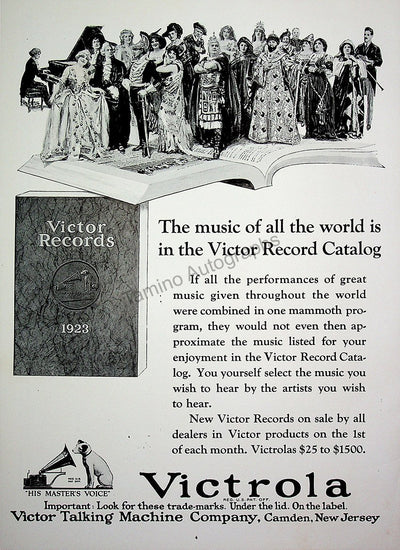 Victor Records Catalogue 1923