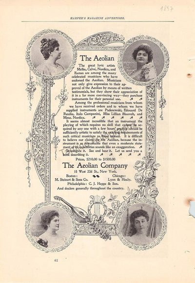 Opera Singers - The Aeolian Company 1897
