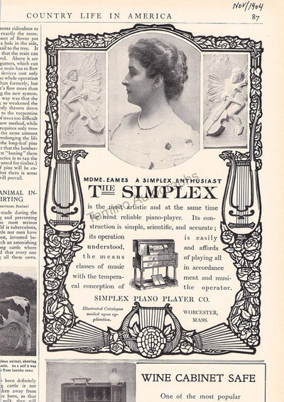 Emma Eames - The Simplex Piano 1904