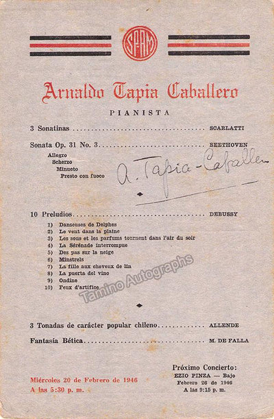 Opera Singers - Lot of 8 Signed Programs Havana 1940s-1950s