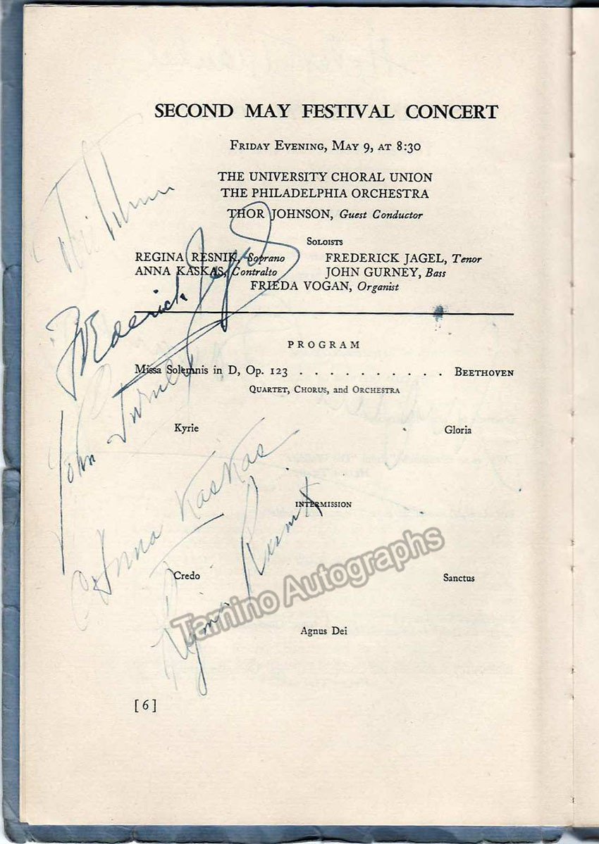ORMANDY, Eugene - TRAUBEL, Helen - CASADESUS, Robert - PINZA, Ezio etc