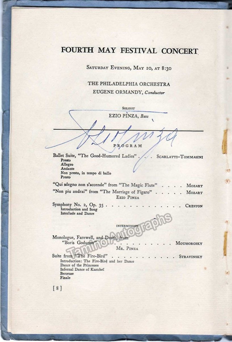 ORMANDY, Eugene - TRAUBEL, Helen - CASADESUS, Robert - PINZA, Ezio etc ...