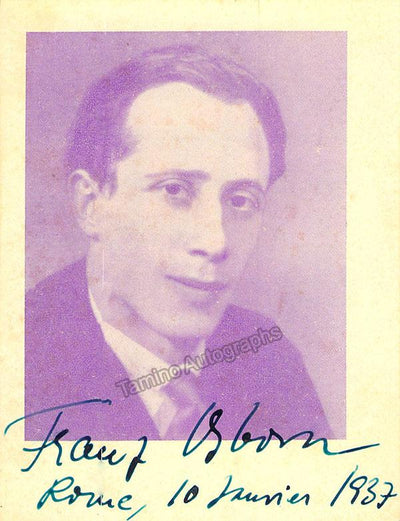 Osborn, Franz - Signed Photo 1937
