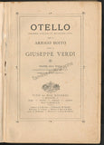 Otello - World Premiere Program-Libretto 1887