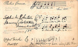 Oudin, Eugene - Von Zur-Muhlen, Raimund - Cramer, Pauline - Robertson, Fanny - Robertson, Sophie - Cotsford, Dick - Autograph Musical Quotes Signed