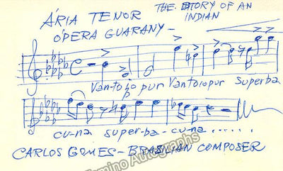 Pacheco, Assis - Autograph Musical Quote Signed