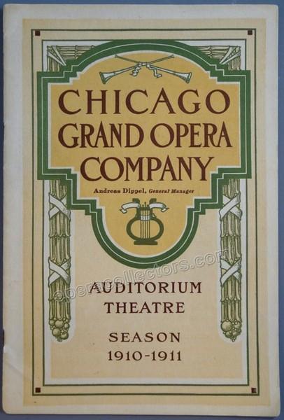 Pagliacci at Chicago Grand Opera Program 1911