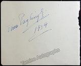 Pagliughi, Lina - Signature on Album Page 1939 & Playbill