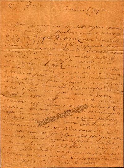 Panizza, Pompilio - Autograph Letter Signed