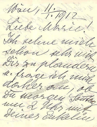 Paquier-Paumgartner, Rosa - Autograph Letter Signed 1912