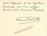 Parent, Armand - Set of 2 Autograph Notes Signed