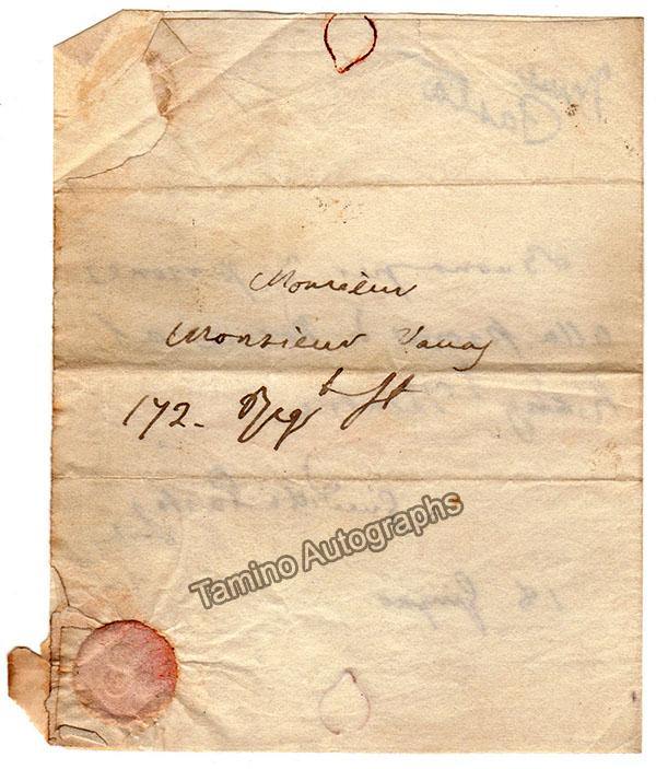 Pasta, Giuditta - Autograph Note Signed 1833 - Tamino