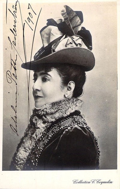 Patti, Adelina - Signed Photo Postcard 1907