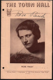 Pauly, Rose - Signed Program New York 1939