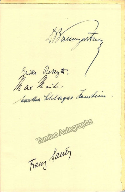 Paumgartner, Bernhard and others - Multiple Signed Program Salzburg 1937