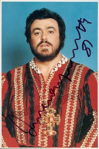 Pavarotti, Luciano - Signed photo in Rigoletto