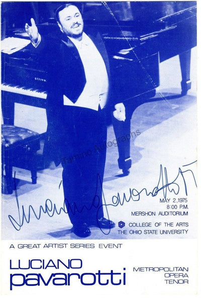 Pavarotti, Luciano - Signed Program 1975