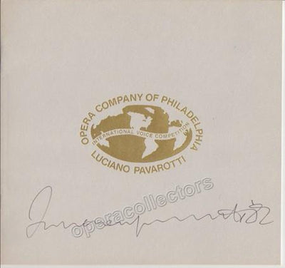 Pavarotti, Luciano - Signed Program