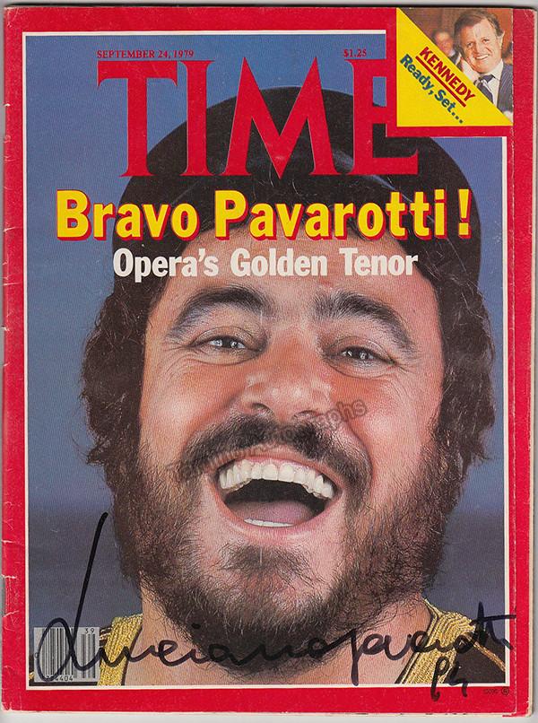 Pavarotti, Luciano - Signed TIME Magazine - Tamino
