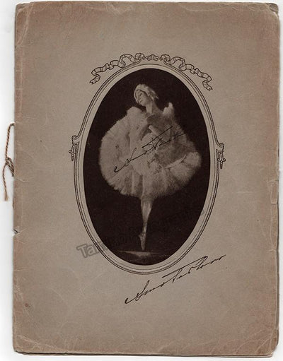 Pavlova, Anna - Signed Photo on Program Cover, 1923