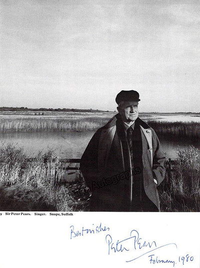 Pears, Peter - Lord Todd - Signed Photographs