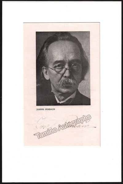 Pembaur, Joseph - Signed Photograph