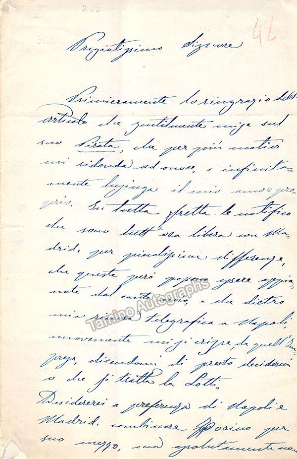 Rosina Penco Autograph Letter Signed Tamino