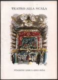 Performance Program "Medea" Teatro La Scala 1953-1954